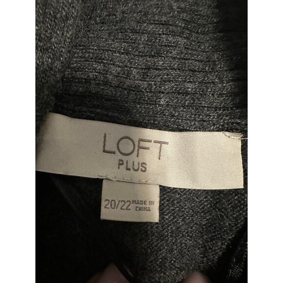 Loft Plus Duster Long Cardigan Pockets Women's Size 20/22 Curvy Gray Neutral - Picture 4 of 7